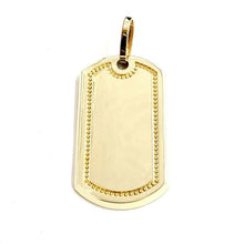 Load image into Gallery viewer, New 10k yellow Gold solid dog tag Pendant charm shiny fine gift jewelry 9.9g