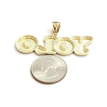 Load image into Gallery viewer, 10k yellow Gold YOLO word Pendant You only live once diamond cut jewelry 7.2g