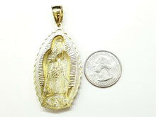 Load image into Gallery viewer, 10k gold virgin Mary Guadalupe pendant charm gift fine religious jewelry 8.9g