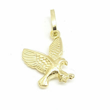 Load image into Gallery viewer, 14k yellow Gold 3D hollow eagle Pendant charm gift for her him fine jewelry 0.9g