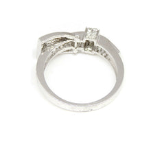 Load image into Gallery viewer, 0.55ct genuine diamond 14k White Gold Women belt buckle Ring fine jewelry Size 7