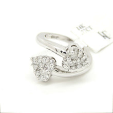 Load image into Gallery viewer, New 0.77Ct Natural Diamond In 14k white Gold Women's heart Ring fine gift Size 7