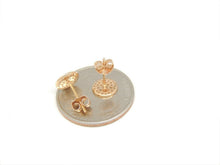 Load image into Gallery viewer, 14k Rose Gold 0.18Ct Round Diamond stud Earrings for women Push Back Fastening