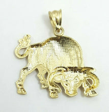 Load image into Gallery viewer, 10k yellow solid Gold taurus bull zodiac Pendant charm fine gift jewelry 1.9g