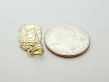 Load image into Gallery viewer, 10k yellow gold jesus face head pendant charm fine religious jewelry unisex 1.6g