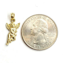 Load image into Gallery viewer, New 10k yellow Gold full body angel diamond cut Pendant charm fine jewelry 1g