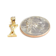 Load image into Gallery viewer, New 14KT Yellow Gold Solid Roman number 10 Pendant charm gift Fine Jewelry 0.9g