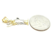 Load image into Gallery viewer, 10k two-tone gold statue of liberty pendant charm fine gift jewelry unisex 2.3g