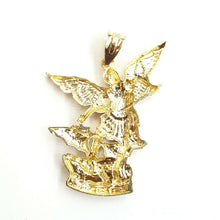 Load image into Gallery viewer, New 14k yellow gold saint Michael pendant charm fine religious gift jewelry 3.5g