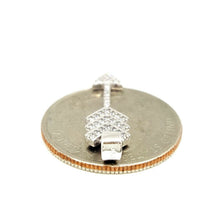 Load image into Gallery viewer, New 14k white Gold arrow pendant cubic zirconia fine jewelry gift 1.4g
