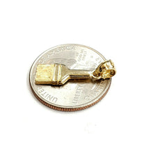 Load image into Gallery viewer, New 14k Yellow Gold paint brush Pendant charm painting tool fine jewelry 1.2g