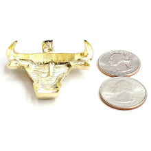 Load image into Gallery viewer, 10k yellow solid Gold Taurus bull zodiac Pendant charm gift fine jewelry 7.7g