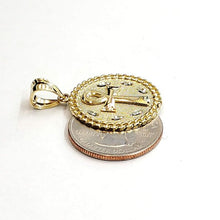 Load image into Gallery viewer, New 10k yellow gold round Egyptian ankh cross pendant charm religious 0.97" 3.8g