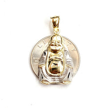 Load image into Gallery viewer, 10k two tone gold buddha Buda Buddah pendant charm religious fine jewelry 2.5g