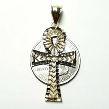 Load image into Gallery viewer, 10k yellow gold Egyptian ankh cross pendant charm fine religious jewelry 2.4g