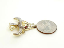 Load image into Gallery viewer, 14k yellow Gold Taurus bull zodiac Pendant cubic zirconia fine gift jewelry 4.8g
