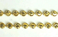 Load image into Gallery viewer, New 10K yellow gold 2.90mm ball bead chain moon cut Necklace jewelry 14.8g 28"