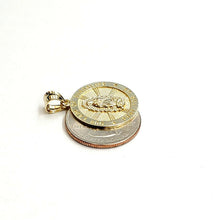 Load image into Gallery viewer, 10k gold round virgin Mary Guadalupe pendant charm gift fine jewelry 0.86" 2.6g
