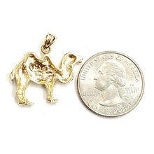 Load image into Gallery viewer, New 14k yellow Gold camel full body animal Pendant charm gift fine jewelry 4.2g