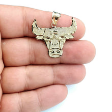 Load image into Gallery viewer, 10k yellow solid Gold Taurus bull zodiac Pendant charm fine gift jewelry 2.9g