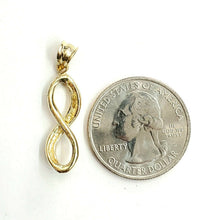 Load image into Gallery viewer, New 10k solid yellow Gold infinity Pendant love forever fine gift jewelry 1.9g