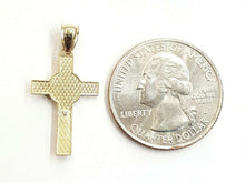 Load image into Gallery viewer, 14k gold two tone saint benedict san benito cross pendant religious jewelry 1.6g