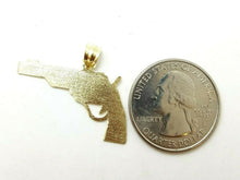 Load image into Gallery viewer, New 10k yellow solid Gold handgun pistol Pendant charm fine gift jewelry 1.3g