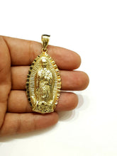 Load image into Gallery viewer, 10k gold virgin Mary Guadalupe pendant charm gift fine religious jewelry 8.9g