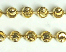 Load image into Gallery viewer, New 10K yellow gold 2.90mm ball bead chain moon cut Necklace jewelry 14.8g 28"