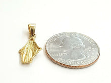 Load image into Gallery viewer, 14k solid yellow gold virgin Miraculous Milagrosa pendant religious jewelry 1g