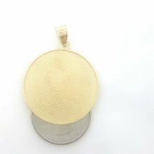 Load image into Gallery viewer, 14k yellow Gold Aztec Mayan sun calendar Azteca pendant gift jewelry 1.20" 6.8g
