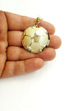 Load image into Gallery viewer, New 10k yellow Gold soccer ball Pendant charm sport fine gift jewelry 1.37" 5.8g
