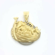 Load image into Gallery viewer, New 14k yellow Gold Noah's Ark ship Pendant charm fine gift religious jewelry 8g