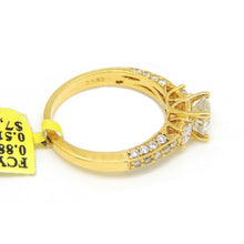 Load image into Gallery viewer, 1.39Ct Natural Diamond 18k yellow Gold women Wedding Engagement Ring Size 6.75