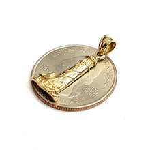 Load image into Gallery viewer, New 14k yellow gold lighhouse pendant charm gift fine jewelry 1.4g