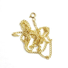 Load image into Gallery viewer, New 10K yellow gold 1.8mm thin hollow Cuban chain necklace fine jewelry 1.4g 18"