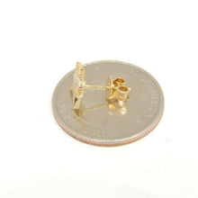 Load image into Gallery viewer, New 14k yellow Gold 0.11Ct Round Diamond star stud Earrings Push Back Fastening