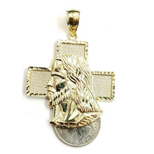 Load image into Gallery viewer, 10k yellow gold Jesus face head pendant charm fine gift religious jewelry 8.4g