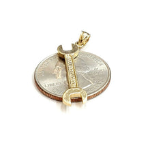 Load image into Gallery viewer, New 14k Yellow Gold 3D Wrench Pendant charm mechanics tool fine jewelry 1.9g