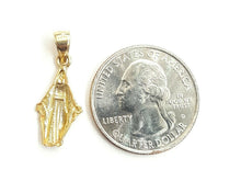 Load image into Gallery viewer, 14k solid yellow gold virgin Miraculous Milagrosa pendant religious jewelry 1g