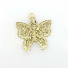 Load image into Gallery viewer, 14k two tone solid Gold butterfly full body Pendant charm fine gift jewelry 1.9g