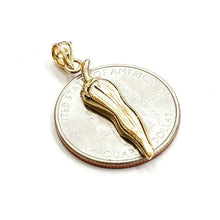 Load image into Gallery viewer, New 14k yellow gold Chili Pepper pendant charm gift fine jewelry 1.7g
