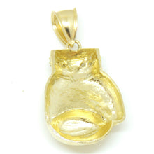 Load image into Gallery viewer, 10k yellow Gold boxing glove Pendant cubic zirconia gift sport fine jewelry 7.5g