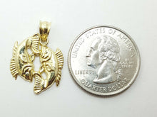 Load image into Gallery viewer, 10k yellow Gold Pisces fish zodiac Pendant charm fine gift jewelry unisex 1.9g