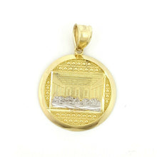 Load image into Gallery viewer, 10k two-tone gold round last supper pendant charm 0.75" religious jewelry 1.9g