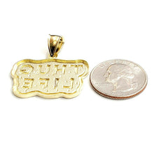 Load image into Gallery viewer, New 10k yellow Gold Thug Life word Pendant charm diamond cut fine jewelry 5.7g