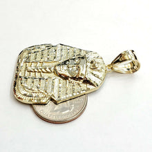 Load image into Gallery viewer, 10k yellow solid Gold Egyptian pharaoh king head Pendant jewelry fine gift 9.7g