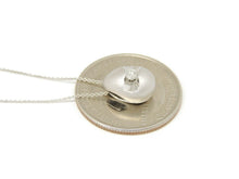 Load image into Gallery viewer, 14k White Gold 0.10Ct Round Diamonds 3D necklace gift jewelry for her 18" chain