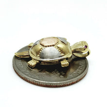 Load image into Gallery viewer, New 14k multi color gold turtle full body pendant charm gift fine jewelry 2.9g