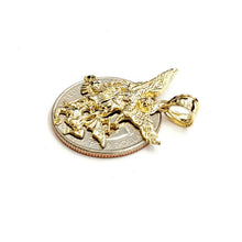 Load image into Gallery viewer, New 10k yellow gold saint Michael pendant charm fine religious gift jewelry 2.3g